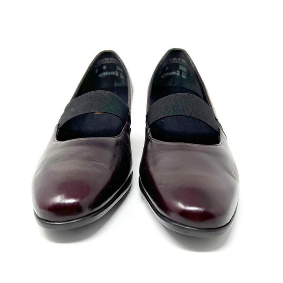 Munro Danielle Leather Pump. Chunky Low Block Heels. Dark Brown. Size  8 - Picture 6 of 15